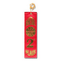 2"x8" 2nd Place Stock Event Ribbons (Basketball) Carded